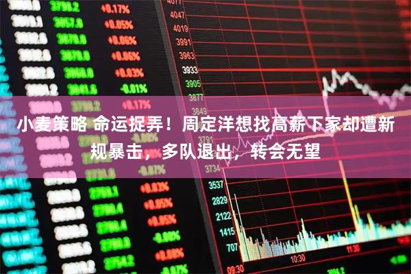 小麦策略 命运捉弄！周定洋想找高薪下家却遭新规暴击，多队退出，转会无望
